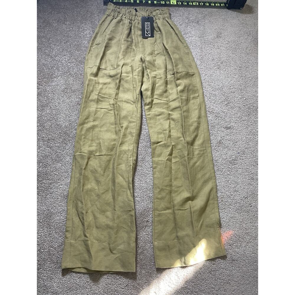 Natalie Busby Wherever Wide Leg Xs Pant Meadow Lyocell Linen Tag Is Coming Off